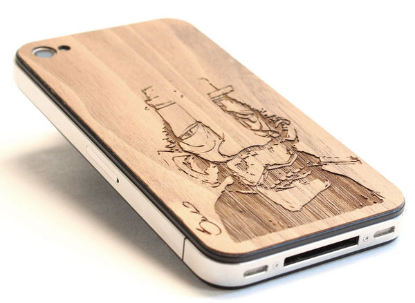 竹木手機(jī)外殼激光雕刻  第1張